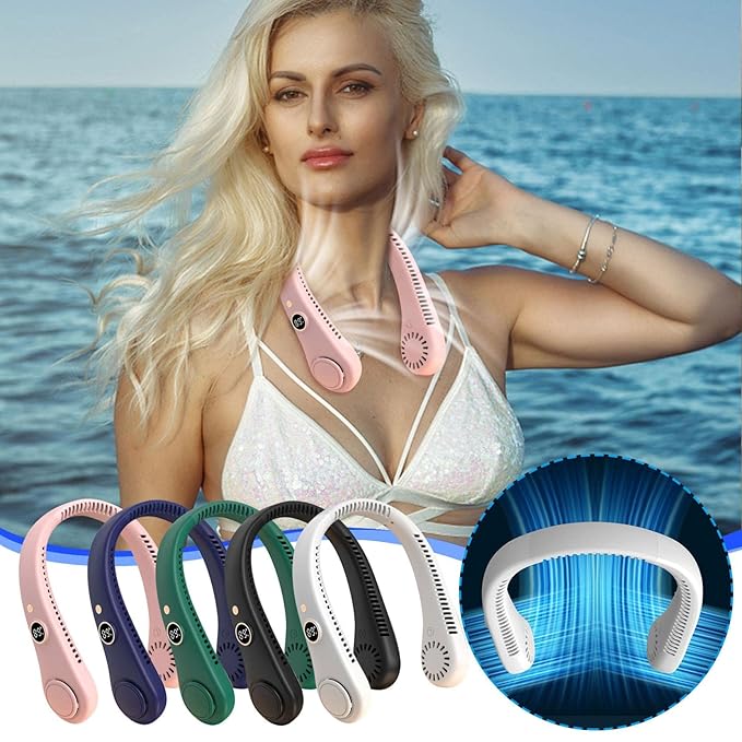 Wearable Neck Fan – Stay Cool Anywhere (Hands-Free Cooling)