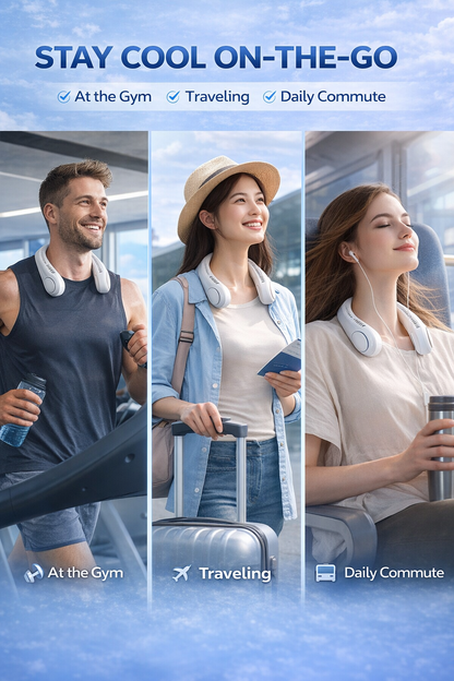 Wearable Neck Fan – Stay Cool Anywhere (Hands-Free Cooling)