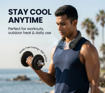 Wearable Neck Fan – Stay Cool Anywhere (Hands-Free Cooling)